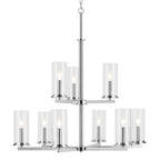 Kichler Lighting 44014CH Chrome Crosby 32.5'' 9-light 2-tier Chandelier With Clear Glass In Chrome Image 3