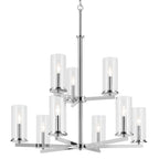 Kichler Lighting 44014CH Chrome Crosby 32.5'' 9-light 2-tier Chandelier With Clear Glass In Chrome Image 4