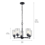 Kichler Lighting 44030BK Black Chandelier 5lt Image 2