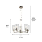 Kichler Lighting 44030NI Brushed Nickel Chandelier 5lt Image 2