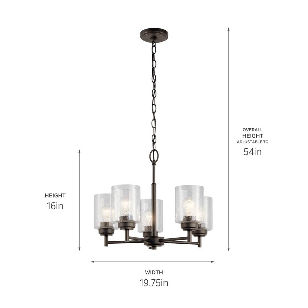 Kichler Lighting 44030OZ Olde Bronze Chandelier 5lt Image 3