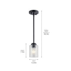 Kichler Lighting 44032BK Black Mini Pendant 1lt Image 3