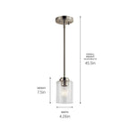 Kichler Lighting 44032NI Brushed Nickel Mini Pendant 1lt Image 4