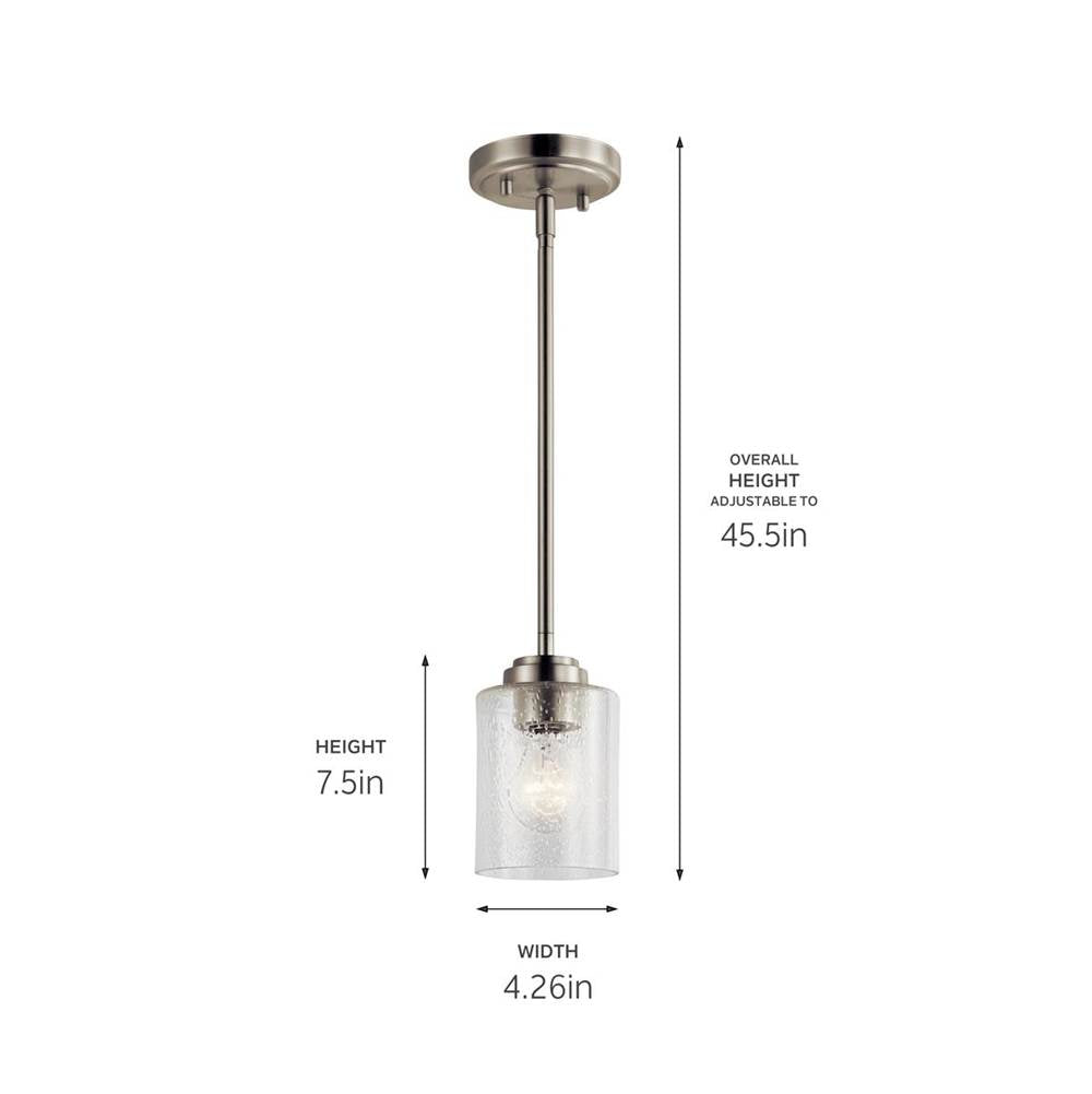 Kichler Lighting 44032NI Brushed Nickel Mini Pendant 1lt Image 4