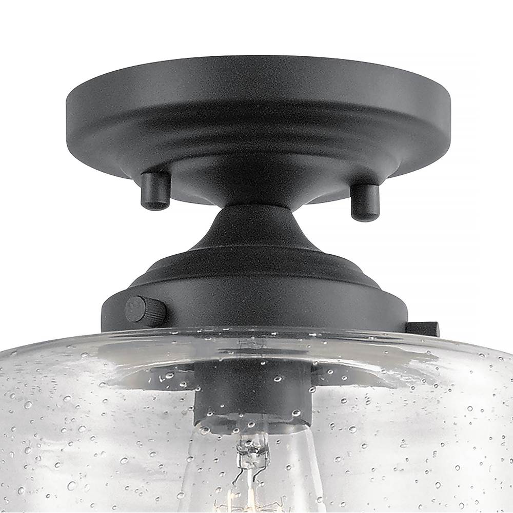 Kichler Lighting 44033BK Black Semi Flush 1lt Image 6