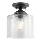 Kichler Lighting 44033BK Black Semi Flush 1lt Image 2
