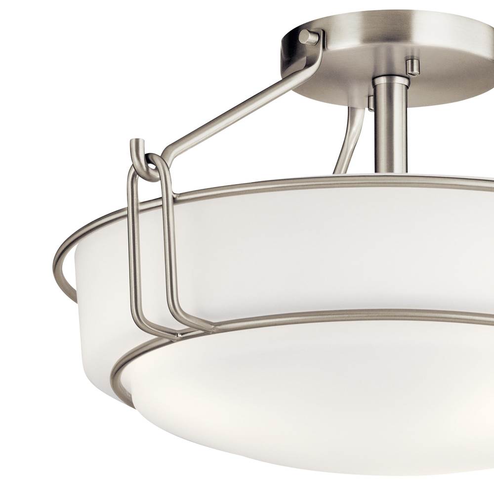 Kichler Lighting 44085NI Brushed Nickel Semi Flush 3lt Image 8