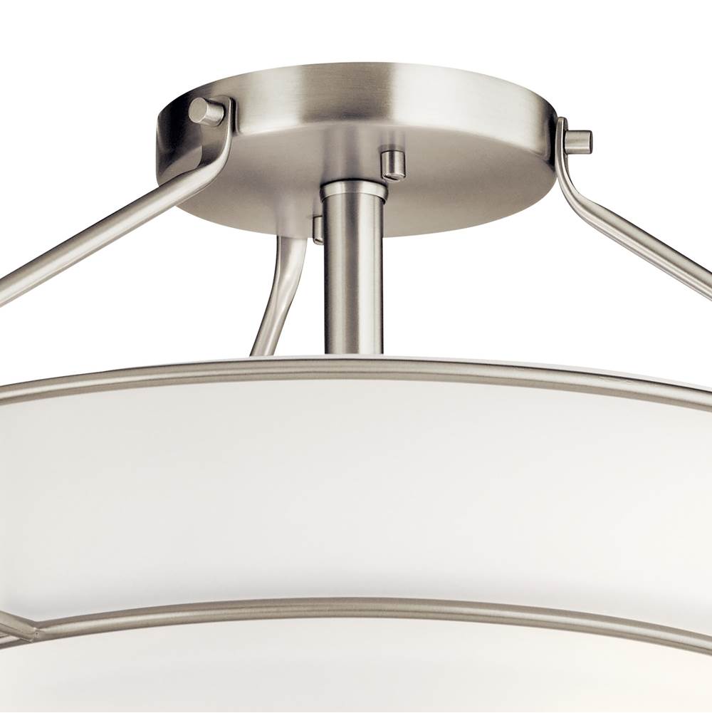 Kichler Lighting 44085NI Brushed Nickel Semi Flush 3lt Image 7