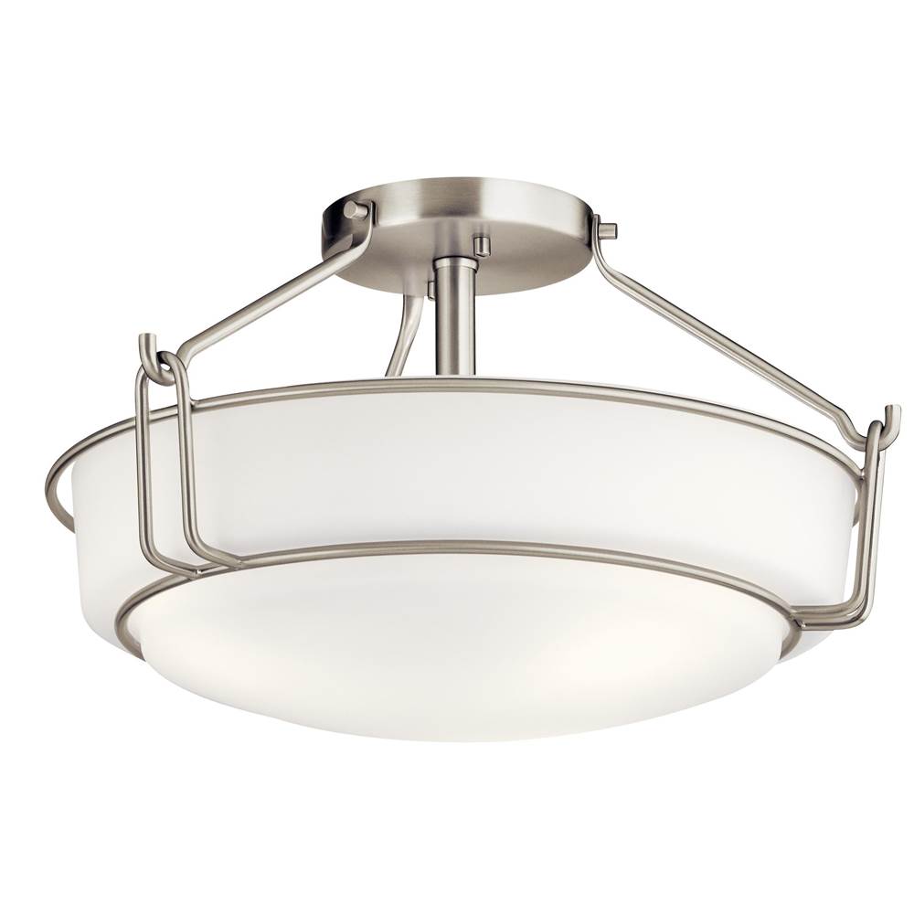 Kichler Lighting 44085NI Brushed Nickel Semi Flush 3lt Image 2
