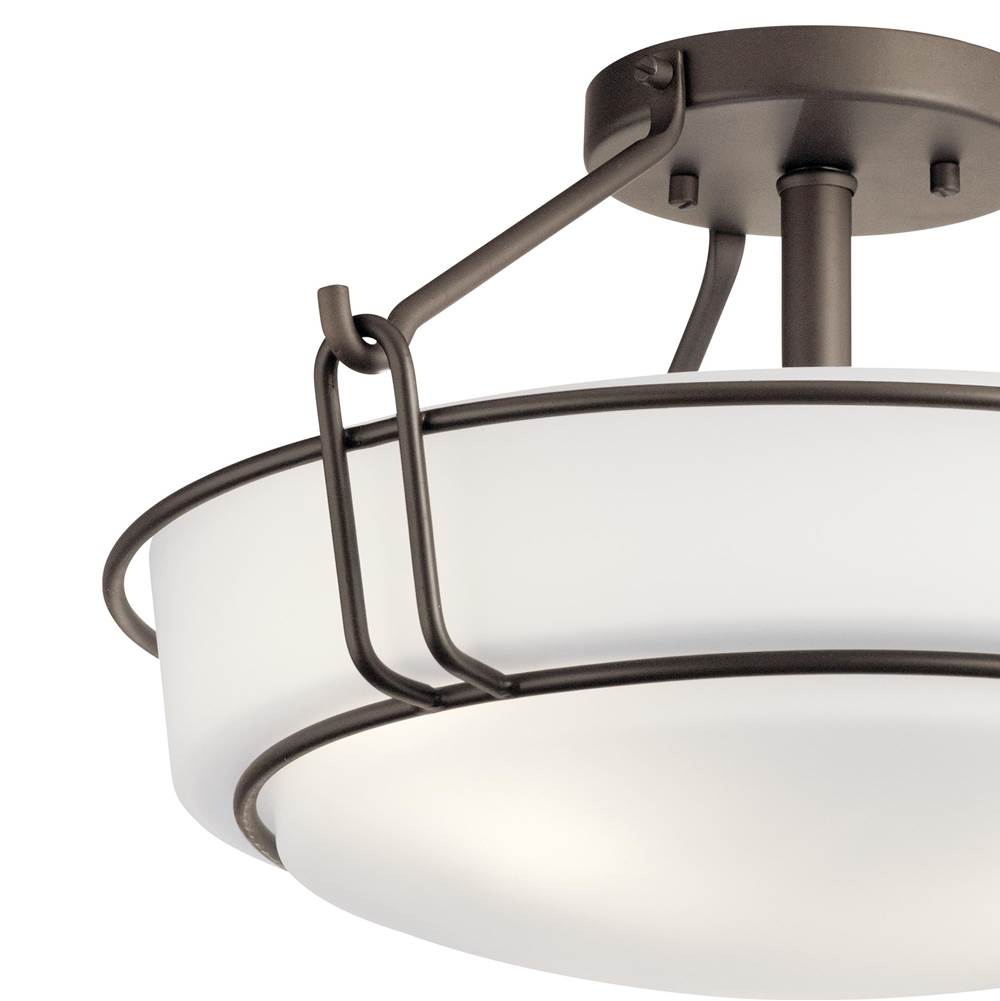 Kichler Lighting 44085OZ Olde Bronze Semi Flush 3lt Image 6