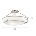 Kichler Lighting 44086NI Brushed Nickel Semi Flush 4lt Image 4