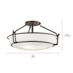 Kichler Lighting 44086OZ Olde Bronze Semi Flush 4lt Image 4