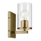 Kichler Lighting 45495NBRCLR Natural Brass Crosby 4.5'' 1-light Wall Sconce With Clear Glass In Natural Brass Image 3