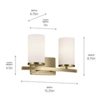 Kichler Lighting Crosby Bath 2lt