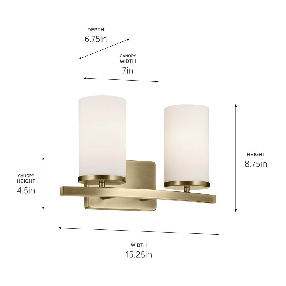 Kichler Lighting Crosby Bath 2lt
