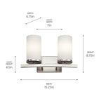 Kichler Lighting 45496NI Brushed Nickel Bath 2lt Image 4