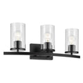 Kichler Lighting 45497BKCLR Black Crosby 23'' 3-light Vanity Light With Clear Glass In Black Image 1