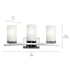 Kichler Lighting 45497CH Chrome Bath 3lt Image 2