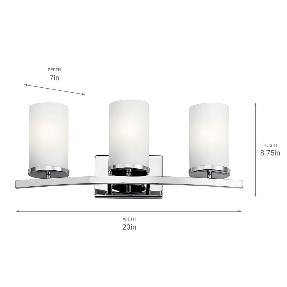 Kichler Lighting 45497CH Chrome Bath 3lt Image 2