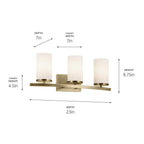 Kichler Lighting Crosby Bath 3lt