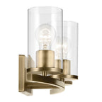 Kichler Lighting 45497NBRCLR Natural Brass Crosby 23'' 3-light Vanity Light With Clear Glass In Natural Brass Image 3