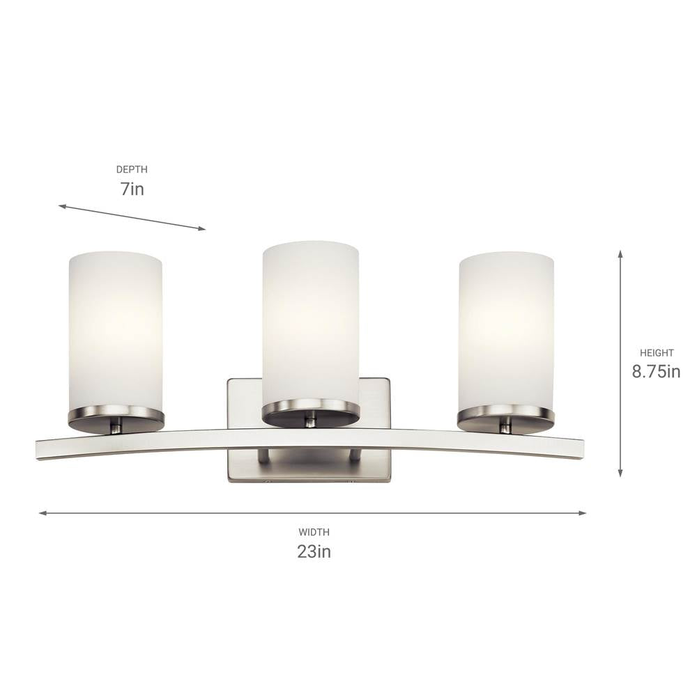 Kichler Lighting 45497NI Brushed Nickel Bath 3lt Image 3