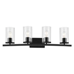 Kichler Lighting Crosby 31.25'' 4-light Vanity Light With Clear Glass In Black