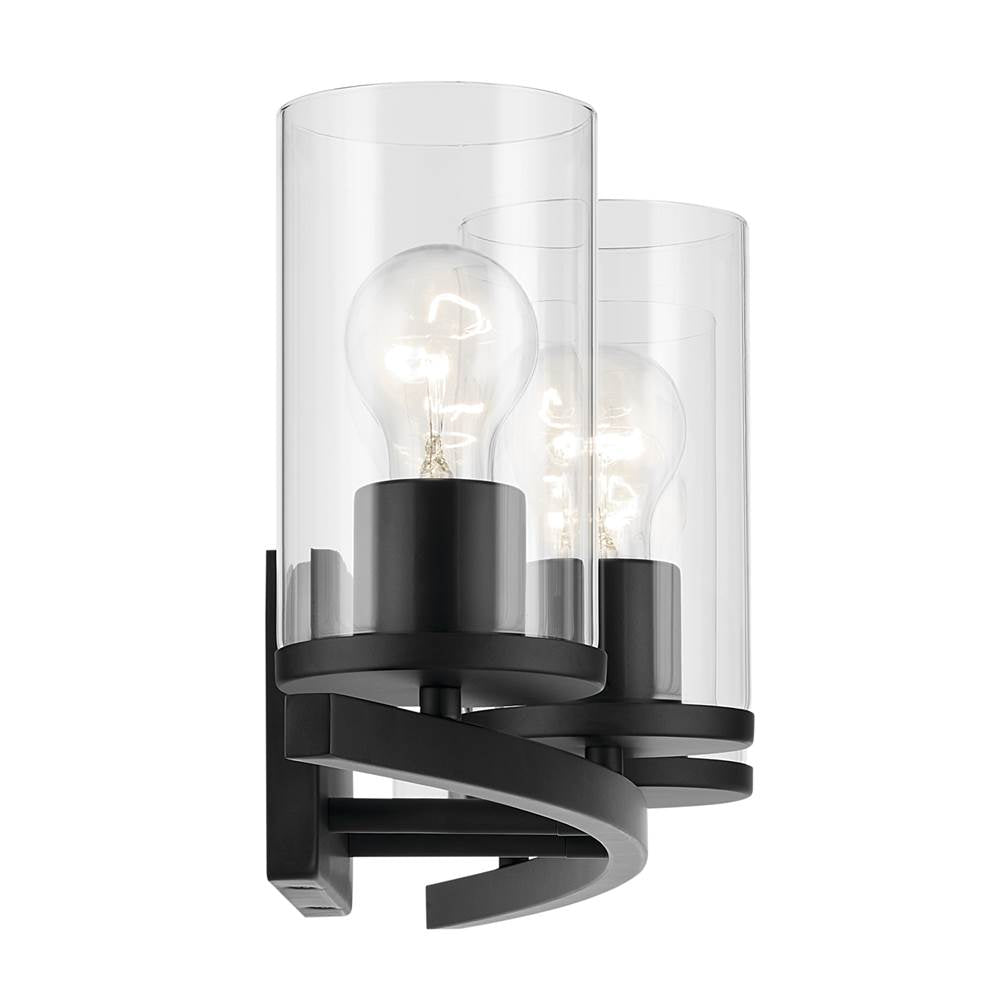 Kichler Lighting 45498BKCLR Black Crosby 31.25'' 4-light Vanity Light With Clear Glass In Black Image 3
