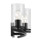 Kichler Lighting 45498BKCLR Black Crosby 31.25'' 4-light Vanity Light With Clear Glass In Black Image 3