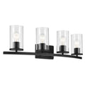 Kichler Lighting 45498BKCLR Black Crosby 31.25'' 4-light Vanity Light With Clear Glass In Black Image 1
