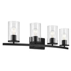 Kichler Lighting 45498BKCLR Black Crosby 31.25'' 4-light Vanity Light With Clear Glass In Black Image 1