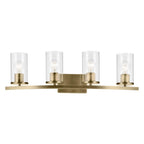 Kichler Lighting Crosby 31.25'' 4-light Vanity Light With Clear Glass In Black