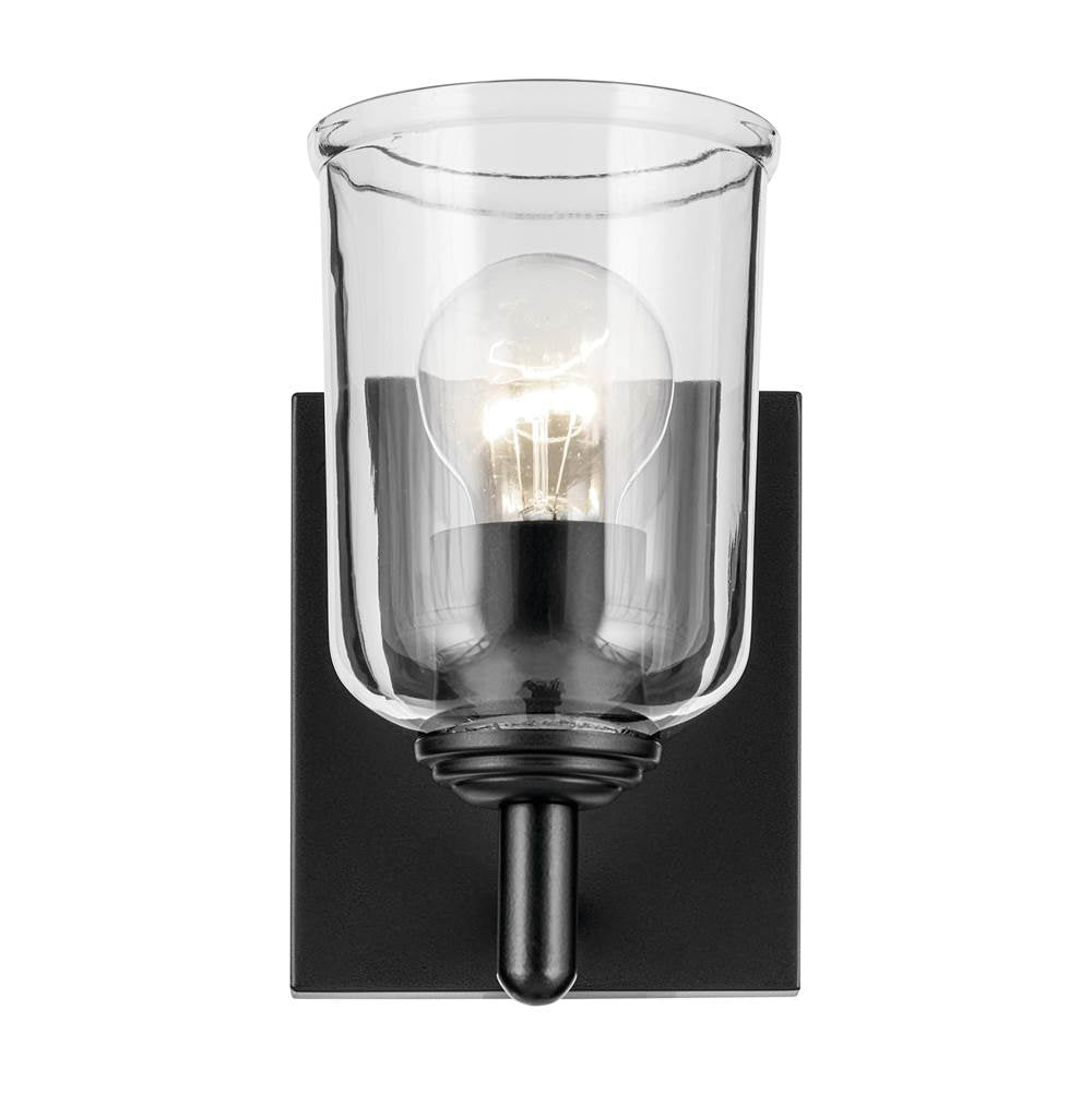 Kichler Lighting Shailene 5'' 1-light Wall Sconce With Clear Glass In Black