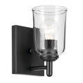 Kichler Lighting 45572BKCLR Black Shailene 5'' 1-light Wall Sconce With Clear Glass In Black Image 1