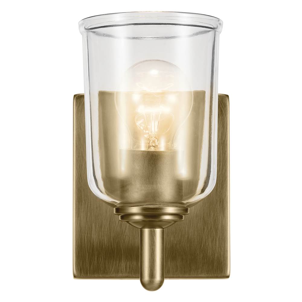 Kichler Lighting Shailene 5'' 1-light Wall Sconce With Clear Glass In Black