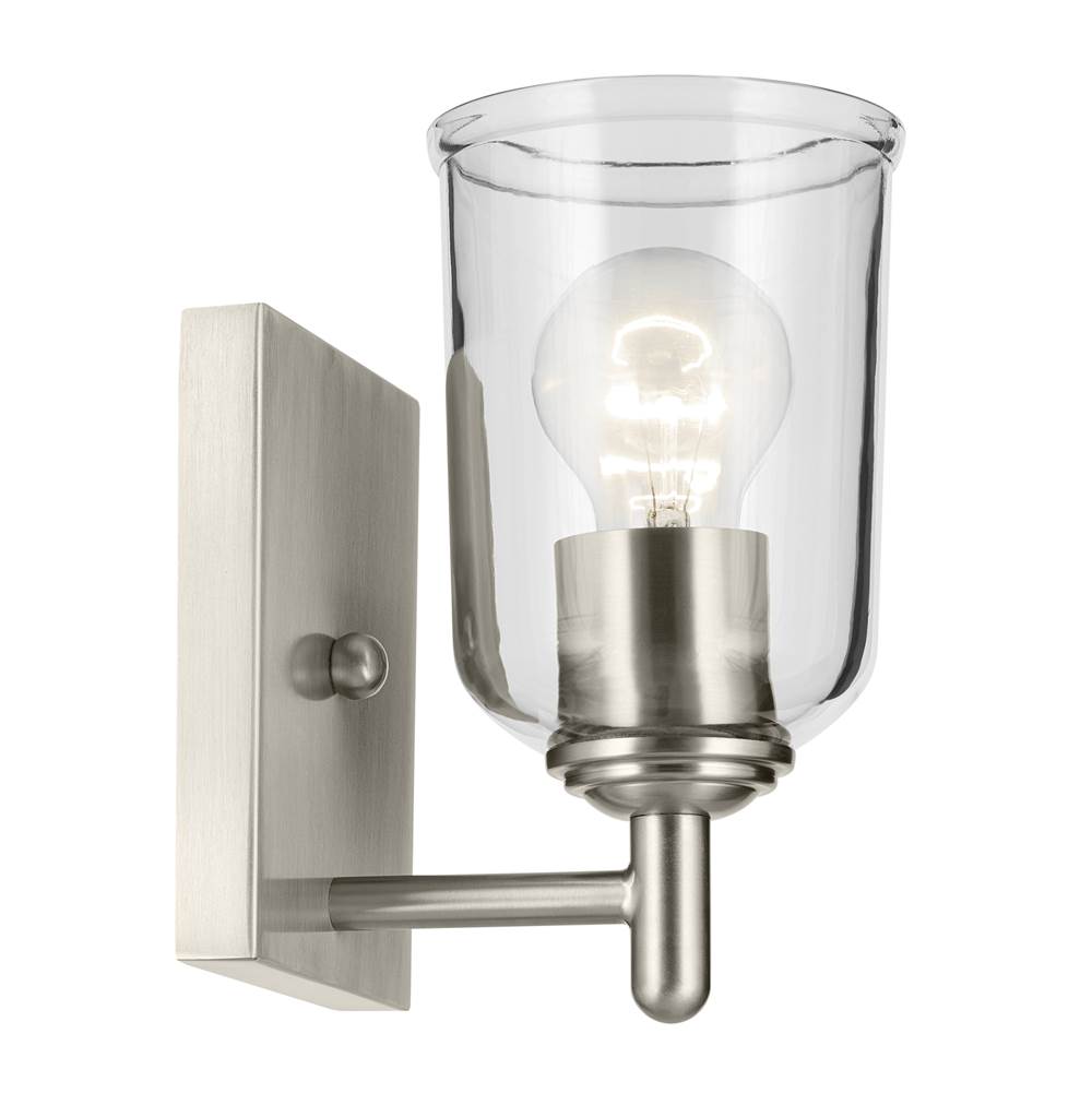 Kichler Lighting 45572NICLR Brushed Nickel Shailene 5'' 1-light Wall Sconce With Clear Glass In Brushed Nickel Image 3
