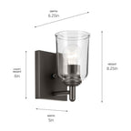 Kichler Lighting 45572OZCLR Olde Bronze Shailene 5'' 1-light Wall Sconce With Clear Glass In Olde Bronze Image 2
