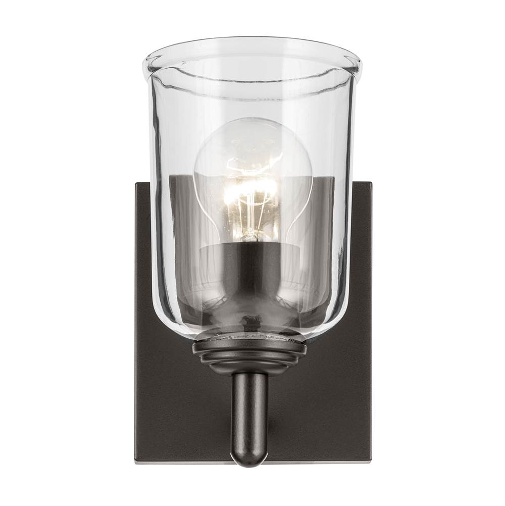 Kichler Lighting Shailene 5'' 1-light Wall Sconce With Clear Glass In Black