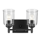Kichler Lighting Shailene 12.5'' 2-light Vanity Light With Clear Glass In Black