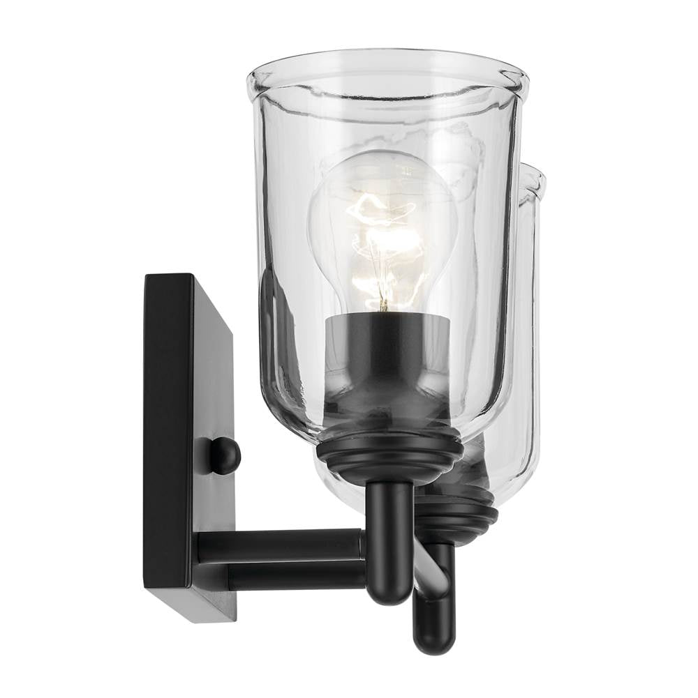Kichler Lighting 45573BKCLR Black Shailene 12.5'' 2-light Vanity Light With Clear Glass In Black Image 3