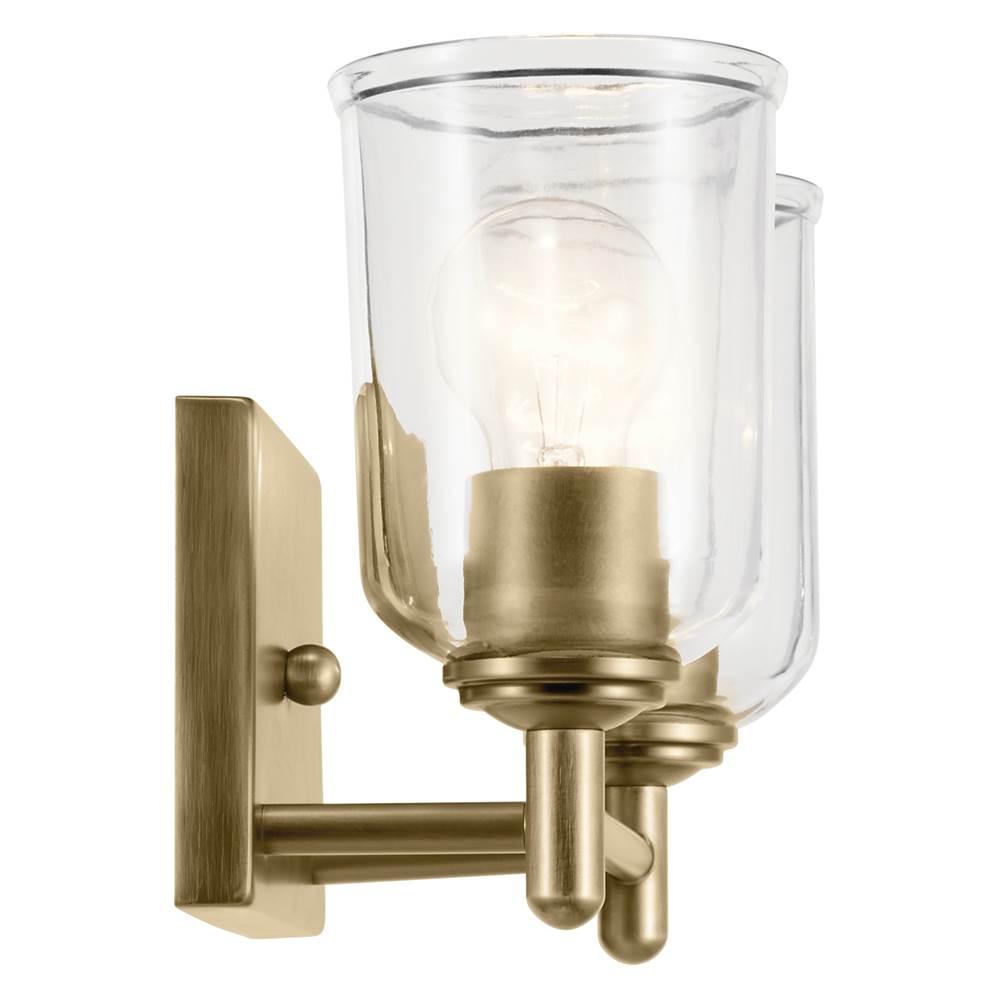 Kichler Lighting 45573NBRCLR Natural Brass Shailene 12.5'' 2-light Vanity Light With Clear Glass In Natural Brass Image 2