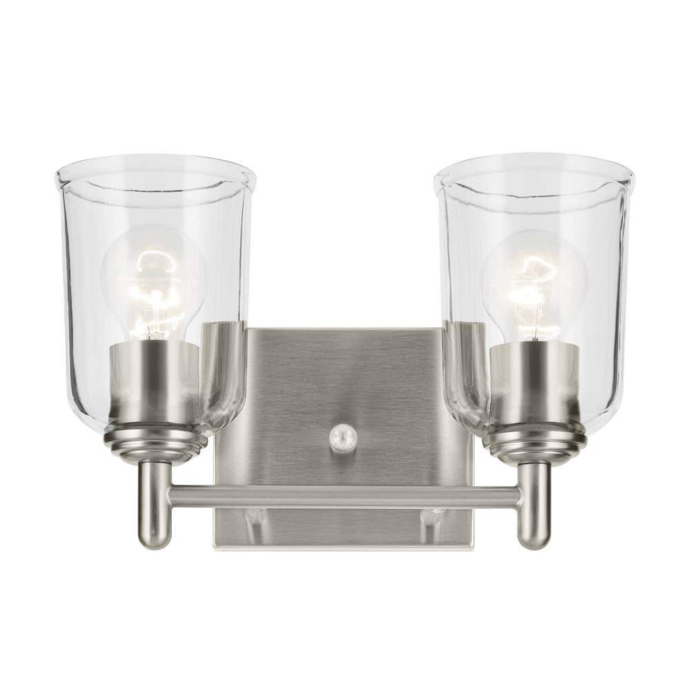 Kichler Lighting Shailene 12.5'' 2-light Vanity Light With Clear Glass In Black