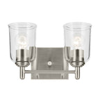 Kichler Lighting Shailene 12.5'' 2-light Vanity Light With Clear Glass In Black