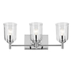 Kichler Lighting Shailene 21'' 3-light Vanity Light With Clear Glass In Black