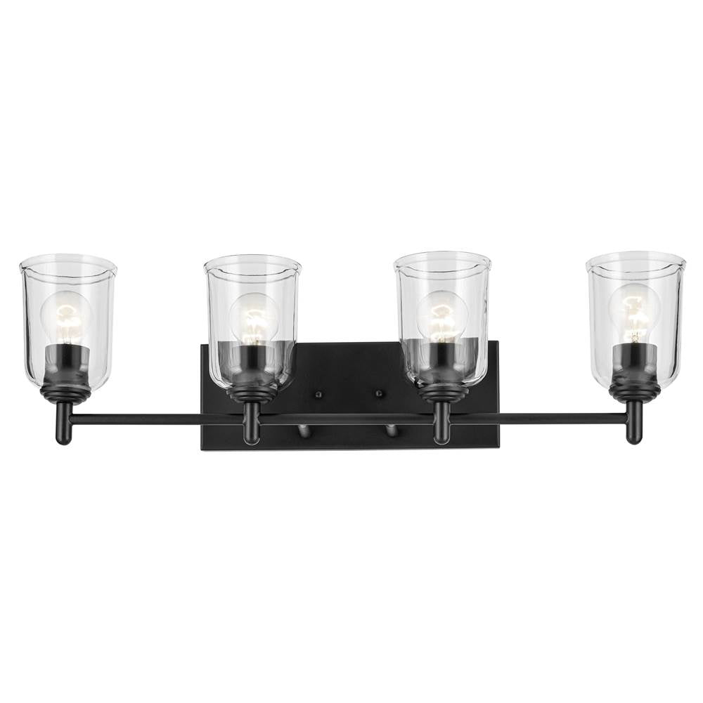 Kichler Lighting Shailene 29.75'' 4-light Vanity Light With Clear Glass In Black