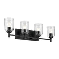 Kichler Lighting 45575BKCLR Black Shailene 29.75'' 4-light Vanity Light With Clear Glass In Black Image 1