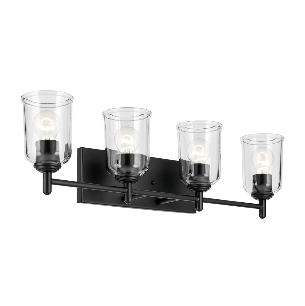 Kichler Lighting 45575BKCLR Black Shailene 29.75'' 4-light Vanity Light With Clear Glass In Black Image 1