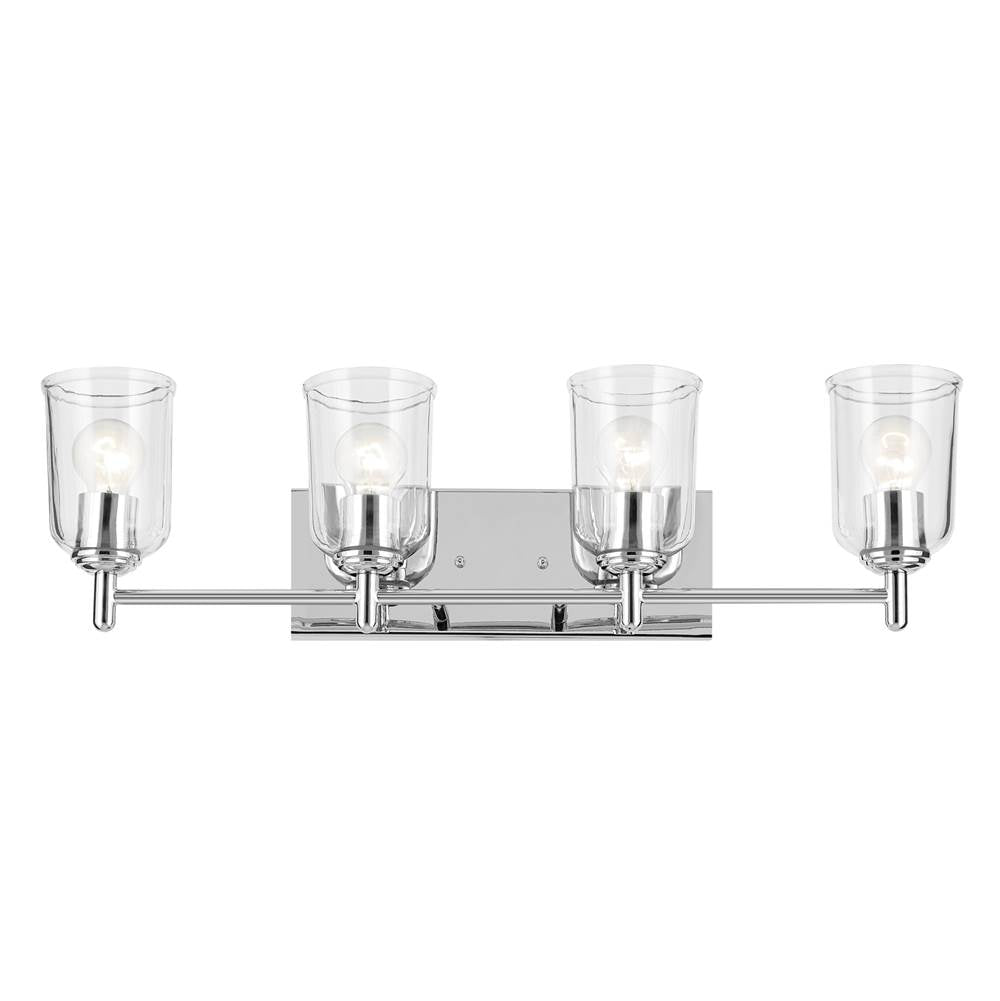 Kichler Lighting Shailene 29.75'' 4-light Vanity Light With Clear Glass In Black