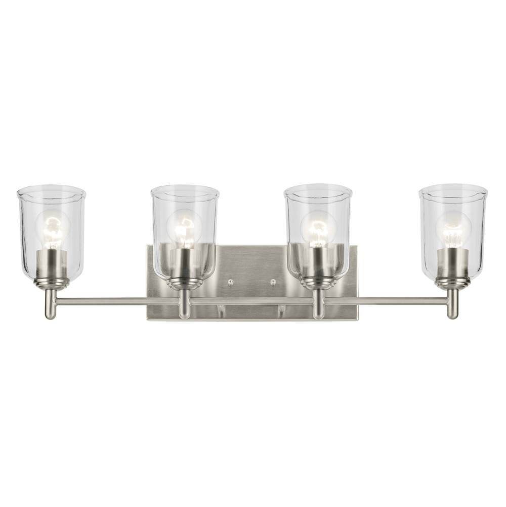 Kichler Lighting Shailene 29.75'' 4-light Vanity Light With Clear Glass In Black