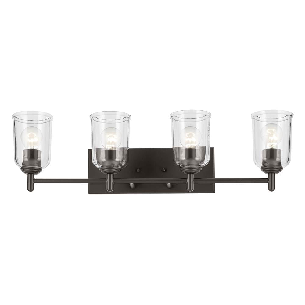 Kichler Lighting Shailene 29.75'' 4-light Vanity Light With Clear Glass In Black